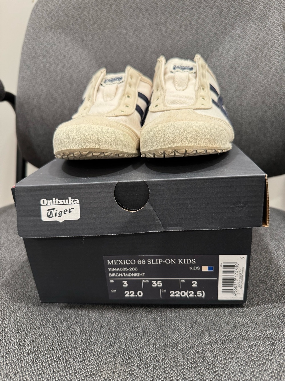 Onitsuka Tiger by Asics Kids Mexico 66 Slip-On Sneakers in Birch and Midnight